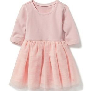 OLD NAVY Baby girl pink scoop neck tulle dress